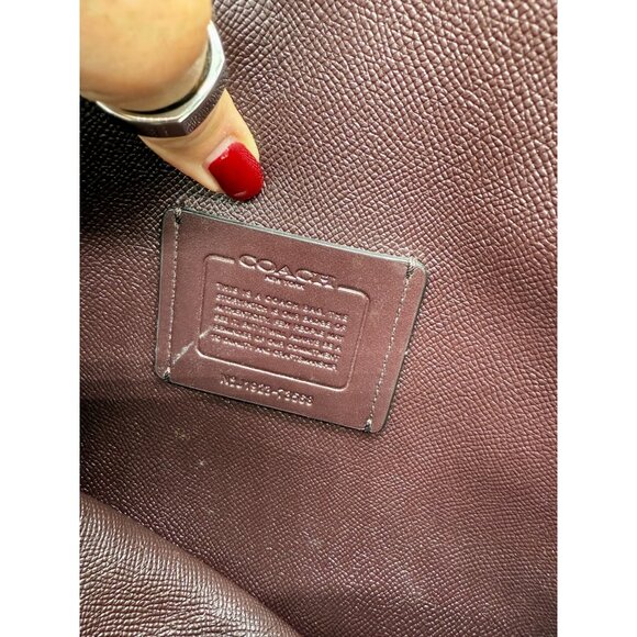 Coach Gold/Black Channing Polished Pebble & Crossgrain Leather Carryall (73568) - Picture 3 of 13